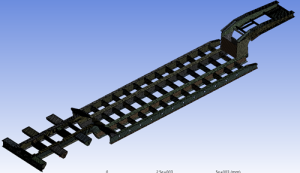 Finite element model of a semi-trailer frameFinite element model of a semi-trailer frame