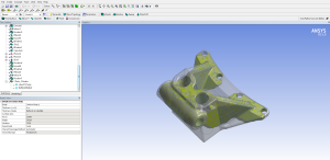 Export of the optimized shape for the aerospace mounting bracket