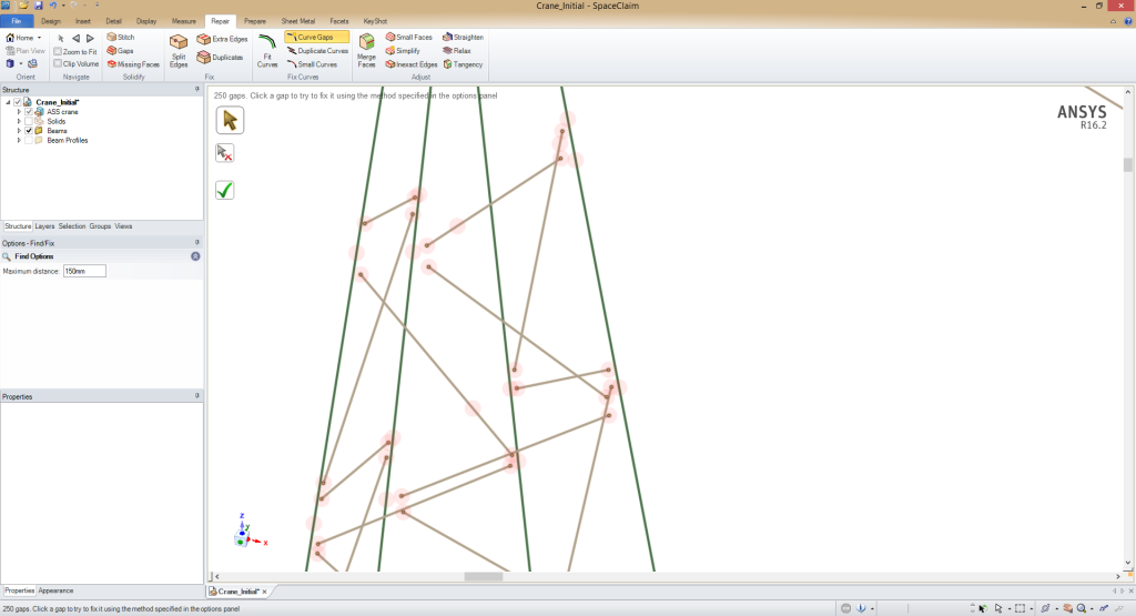 separation of beams resultant of beam extraction process