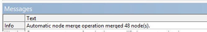 Automatic node merge operation results