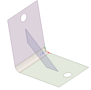 Bracket model for analysis in ANSYS