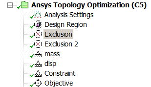 ANSYS 17.0 Topology Optimisation Design Modeller completed setup