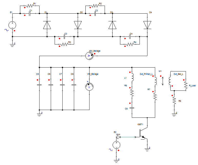 Lumped Element circuit model of a simple energizer