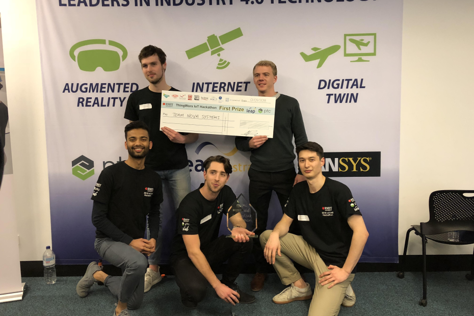 Team Supernova - first place winners at the RMIT IoT/AR Hackathon