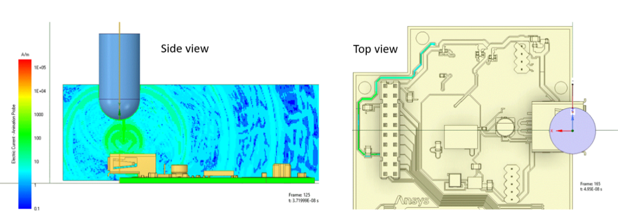 ESD test on a PCB