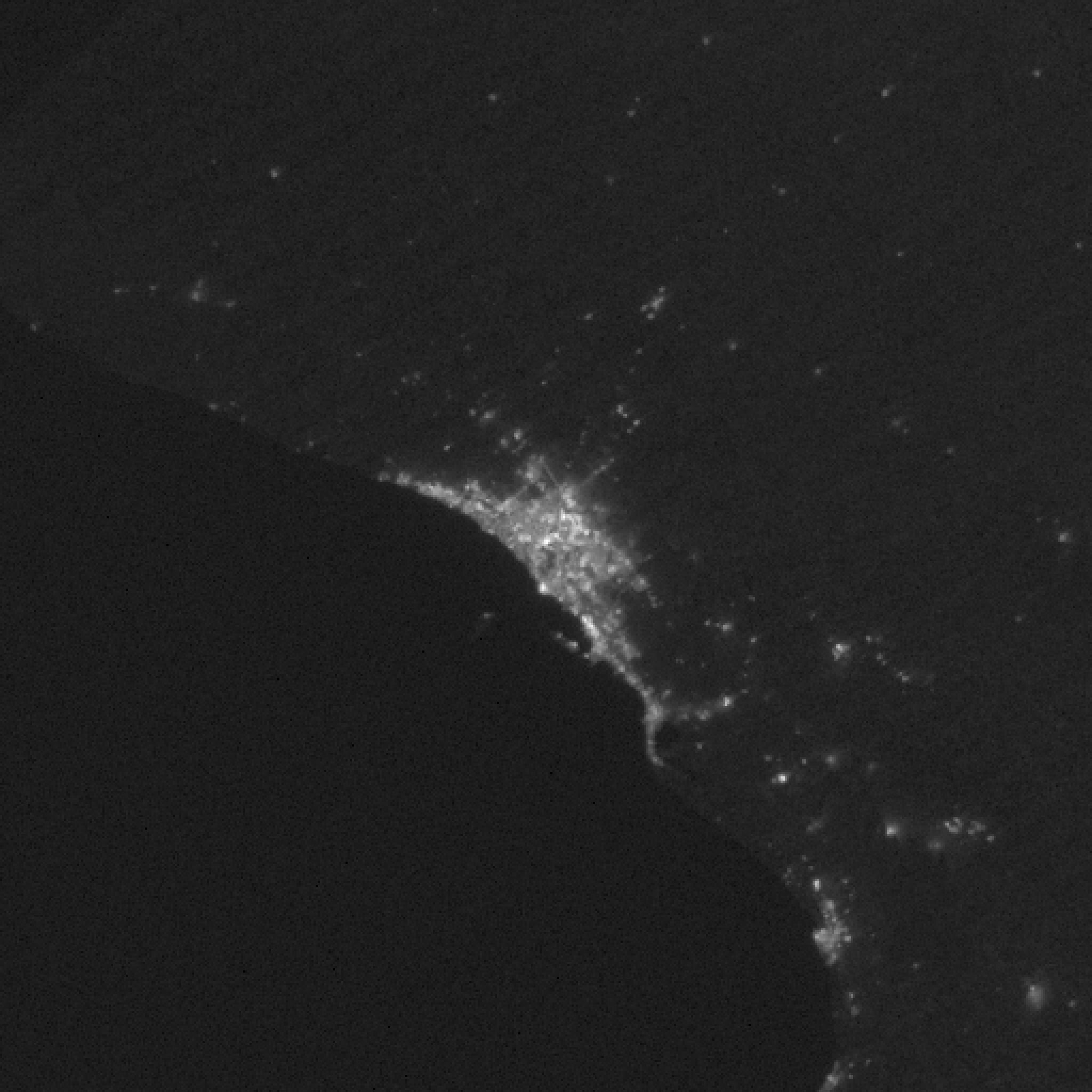 Full simulated EOIR result for sensor imaging Perth during the night